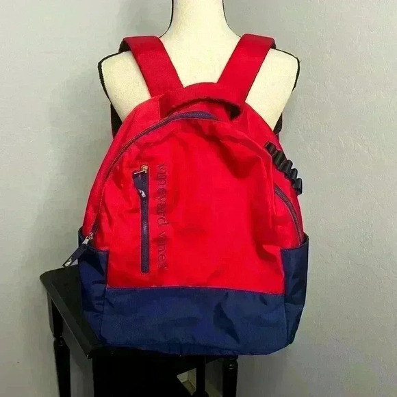 Vineyard Vines Target Exclusive Laptop Padded Backpack Red/Navy - Picture 1 of 7